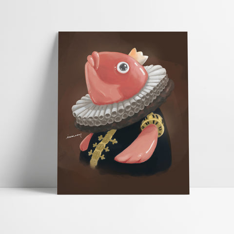 Sir Fishingham Art Print