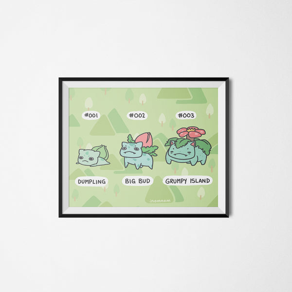 Starter Pokemon: Bulbasaur Art Print