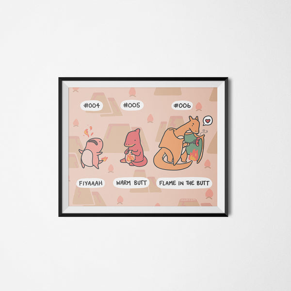 Starter Pokemon: Charmander Art Print