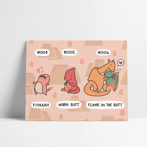 Starter Pokemon: Charmander Art Print