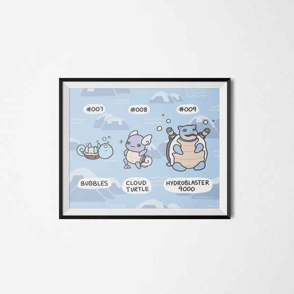 Starter Pokemon: Squirtle Art Print