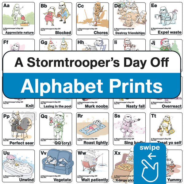 A Stormtrooper's Day Off: Star Wars Alphabet Prints