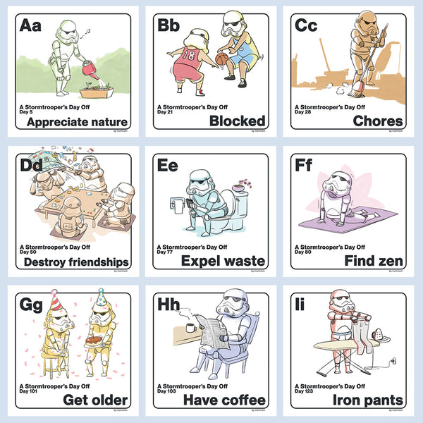 A Stormtrooper's Day Off: Star Wars Alphabet Prints