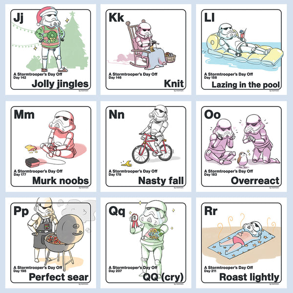 A Stormtrooper's Day Off: Star Wars Alphabet Prints