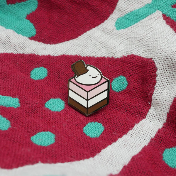 Neapolitan Cake Enamel Pin