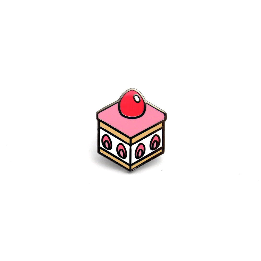 Strawberry Chiffon Cake Enamel Pin