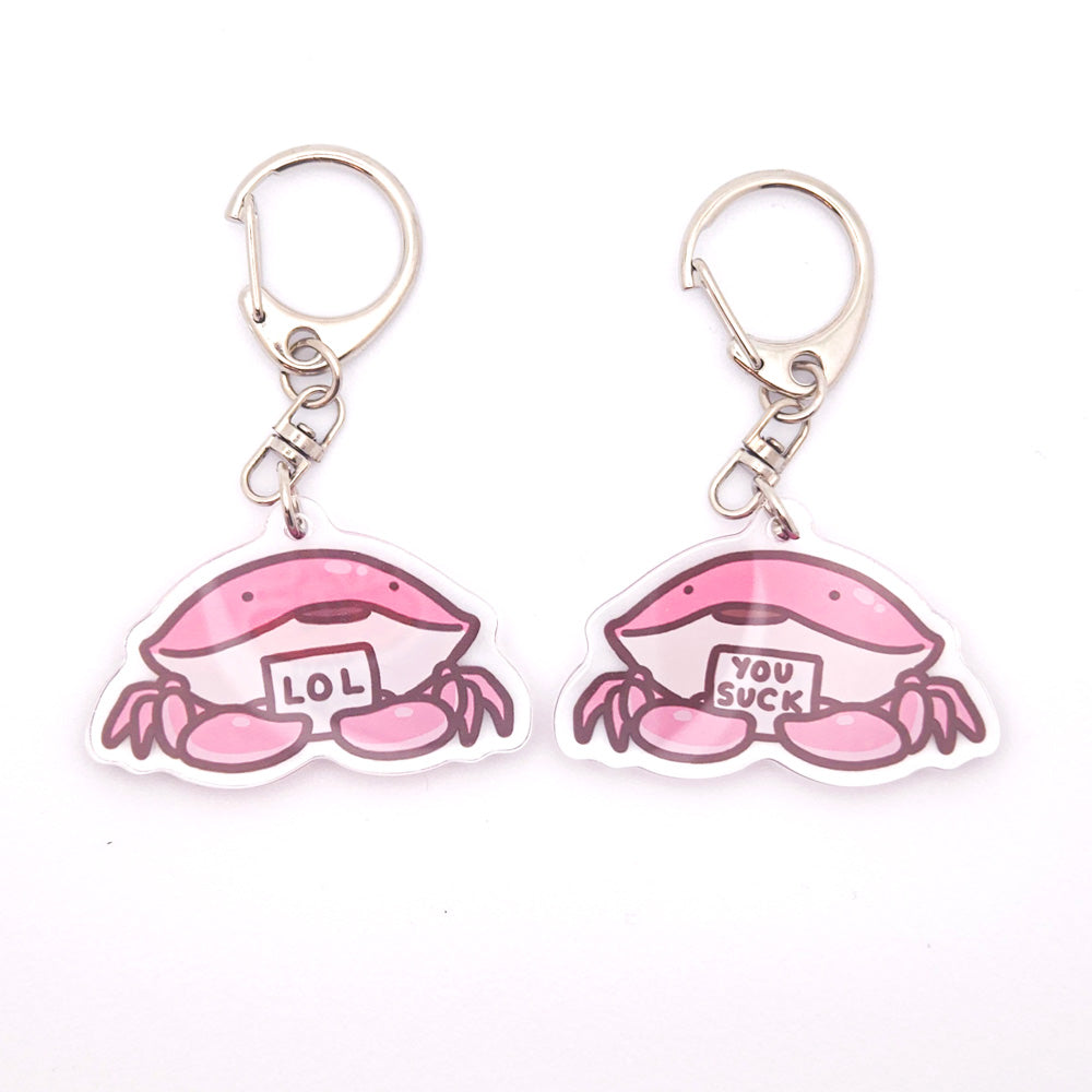 Mean Crab Keychain