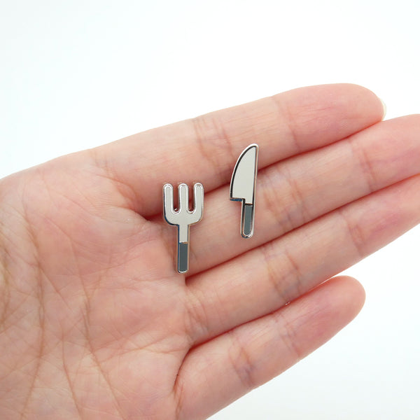 Mini Cutlery Enamel Pin Set
