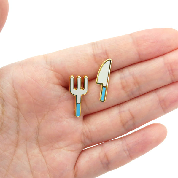 Mini Cutlery Enamel Pin Set