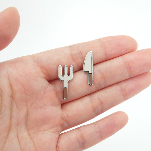 Mini Cutlery Enamel Pin Set