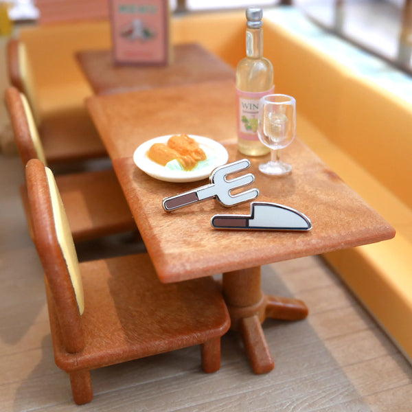 Mini Cutlery Enamel Pin Set