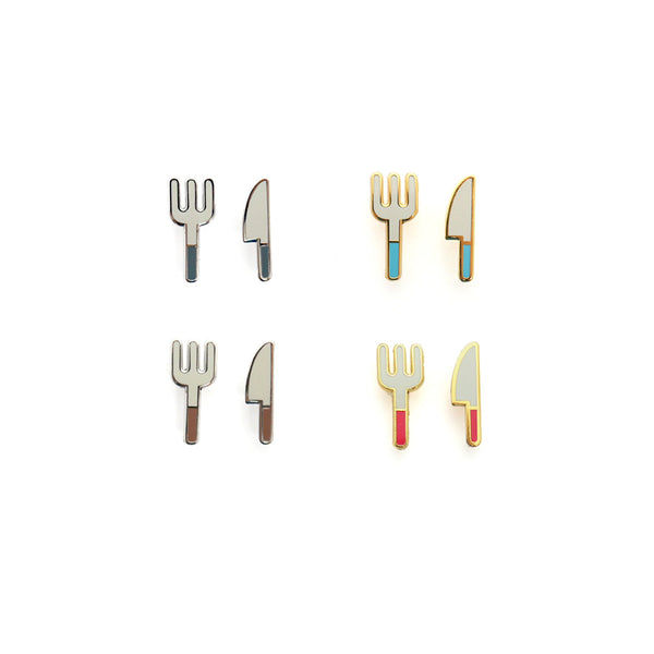 Mini Cutlery Enamel Pin Set
