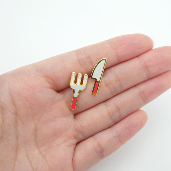 Mini Cutlery Enamel Pin Set