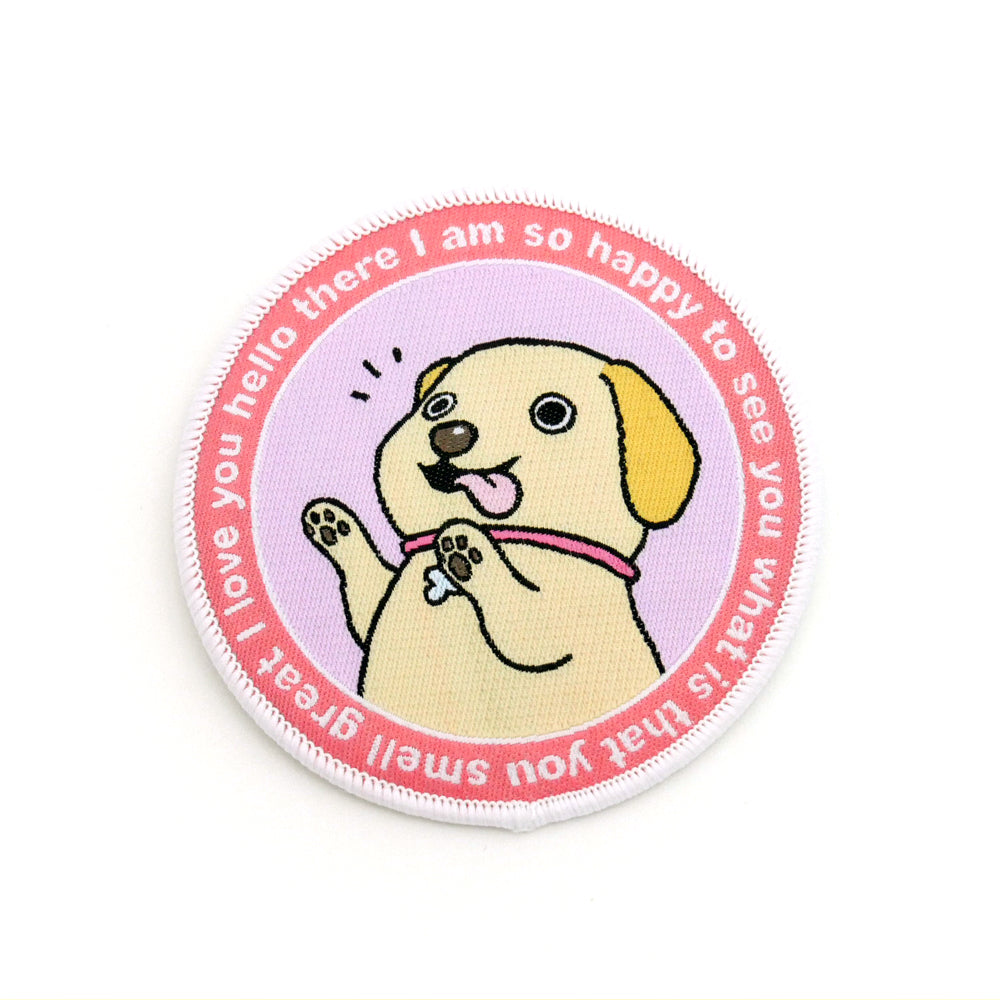 So Happy So Hyper Dog Iron-On Patch