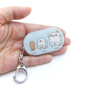 Food Evolution Toilet Paper Acrylic Keychain