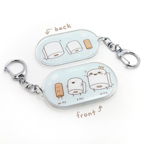 Food Evolution Toilet Paper Acrylic Keychain