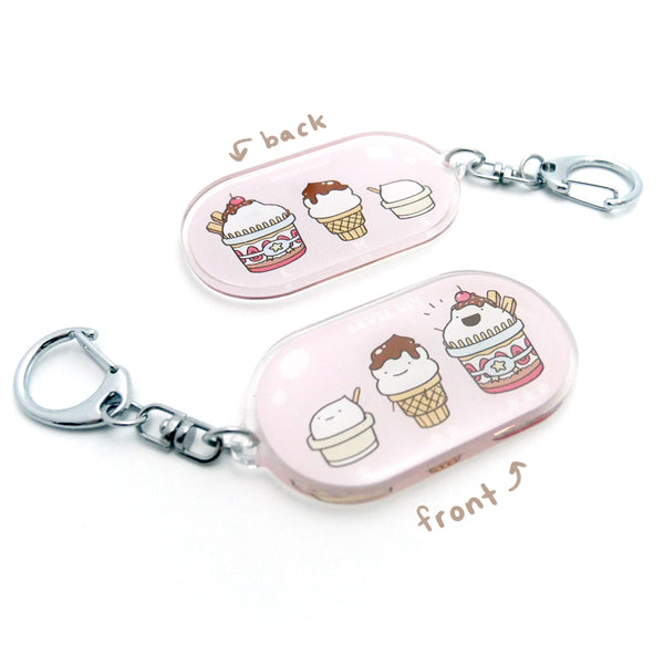 Food Evolution Ice Cream Acrylic Keychain