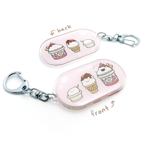 Food Evolution Ice Cream Acrylic Keychain