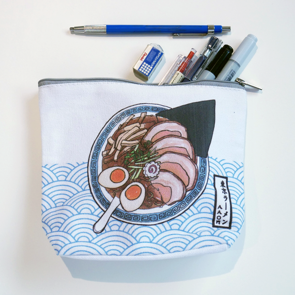 Tokyo ramen accessory canvas pouch stationery
